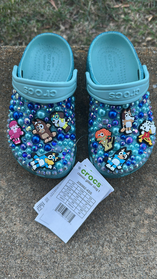 Premade Custom Bluey Crocs Little Kids